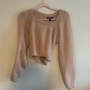 Express Taupe Knit Pullover